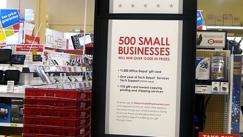 Office Depot 'Adopt a Small Business' Contest Stanchion