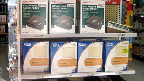 Office Depot File Folder Endcap