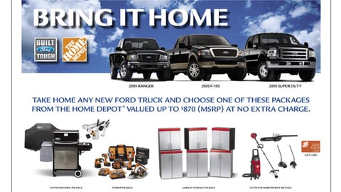 Home Depot/Ford Tent Card