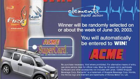 Acme/Snapple Sweepstakes