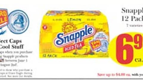 Giant Eagle/Snapple Yard Sale Circular Ad