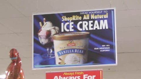 ShopRite Ice Cream Ceiling Sign