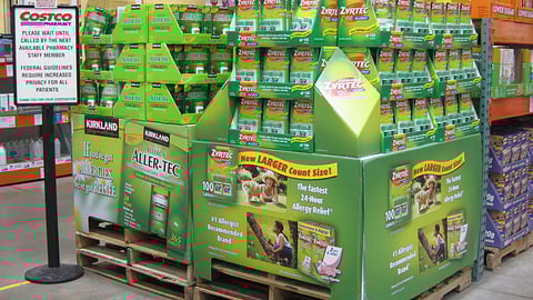 Zyrtec, Kirkland Allergy Relief Pallets