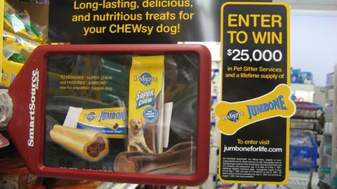 Pedigree Sweeps Shelf Talker
