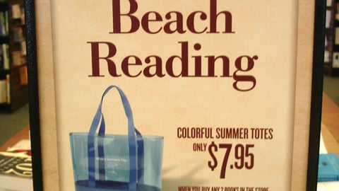Barnes & Noble Beach Bag Sign