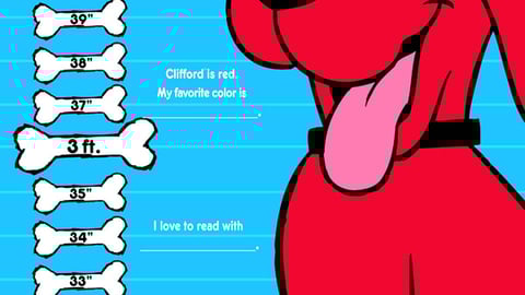 Wal-Mart 'Clifford the Big Red Dog' Growth Chart