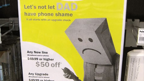 Best Buy Father's Day Mobile Phone Shelf Sign