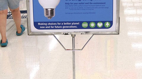 Meijer ComEd CFL Stanchion Sign