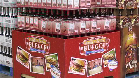 Sutter Home 'Better Burger' Pallet Display