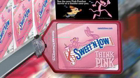 Sweet'N Low 'Pink Panther' Shelf Talker
