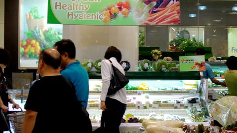 Fresh Mart 'Fresh Healthy Hygienic' Sign