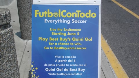 Best Buy Soccer Game Sign