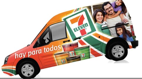 7-Eleven Van With Graphic Wrap