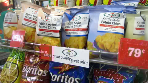 7-Eleven 7-Select Potato Chips Merchandising 