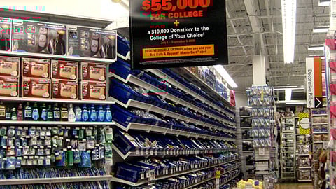 Bed Bath & Beyond MasterCard Sweeps Ceiling Banner