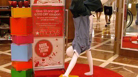 Macy's 'Book a Brighter Future' Display