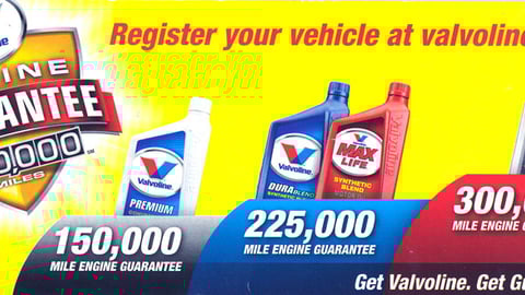 Valvoline Engine Guarantee Take-One