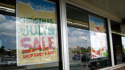 Toys "R" Us Christmas in July Window Posters