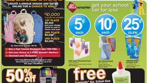Office Depot Back-to-School Circular Cover