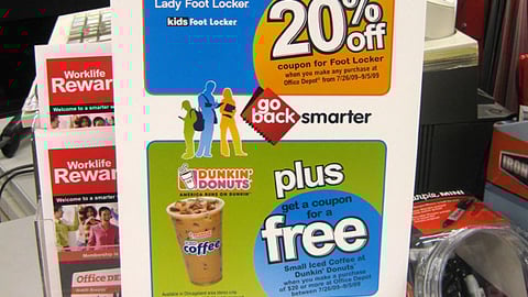 Office Depot Foot Locker Incentive Counter Sign