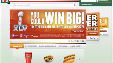 7-Eleven 'Win Big' Home Page Ad