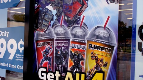 7-Eleven 'Transformers' Slurpee Window Poster