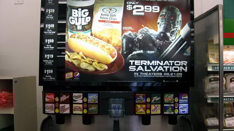 7-Eleven 'Terminator' Big Gulp Translite