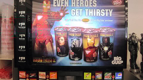 7-Eleven 'Iron Man 2' Big Gulp Translite Sign