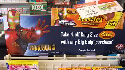 7-Eleven Reese's 'Iron Man 2' Big Gulp Incentive Sign
