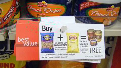 7-Eleven Frito-Lay Cross-Merch Shelf Sign