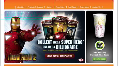 7-Eleven 'Iron Man 2'/'Cup With A Cause' Website