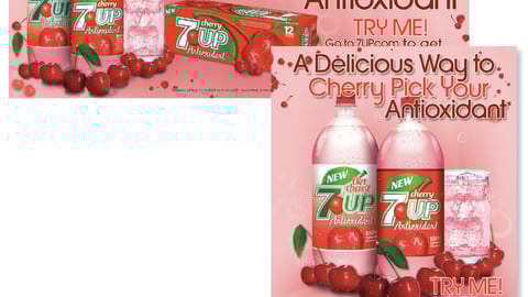 Cherry 7UP Antioxidant Signs