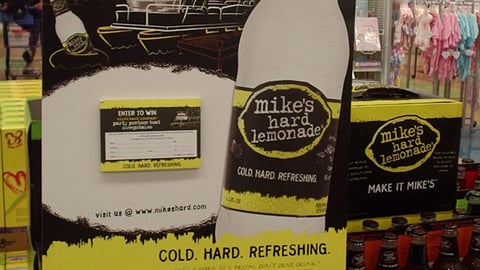 Mike's Hard Lemonade Sweeps Sign