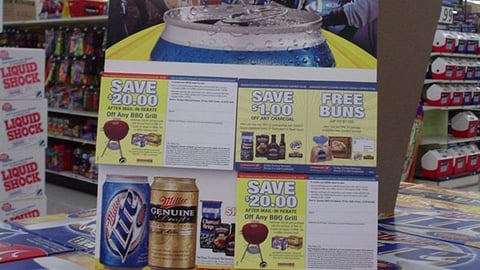 Miller BBQ Offer Sign