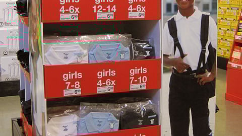 Office Depot 'Go Back Smarter' Uniform Pallet Display