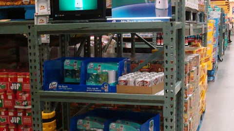 BJ's Lysol No-Touch Video Endcap