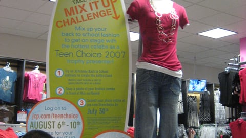 JCPenney Teen Choice Awards Display