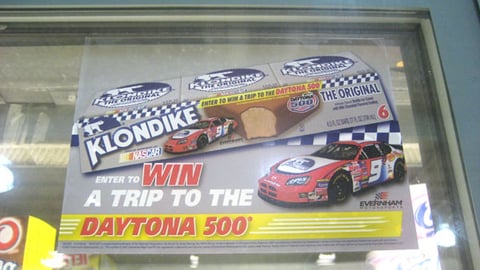 Klondike NASCAR Sweeps Freezer Cling