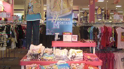 JCPenney Hannah Montana Apparel Display