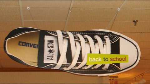 JCPenney Converse 'Back to School' Ceiling Sign