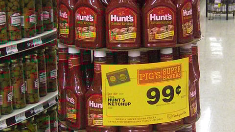 Piggly Wiggly Hunt's Ketchup Display