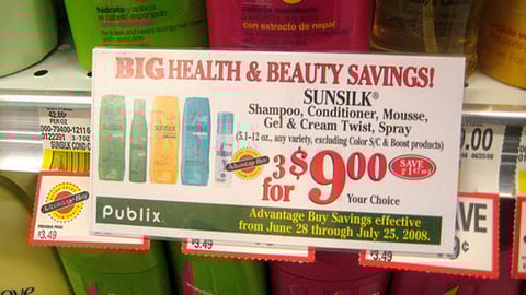 Publix Health & Beauty Savings Shelf Tag