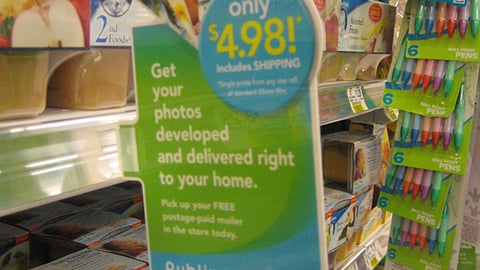 Publix Photo Department Shelf Sign