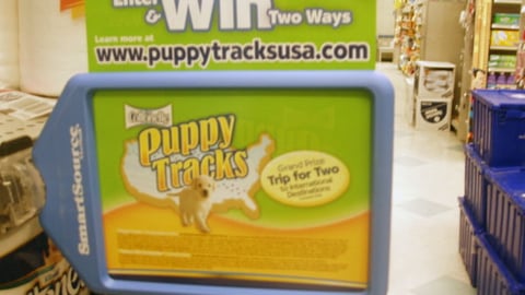 Cottonelle Puppy Tracks Shelf Talker