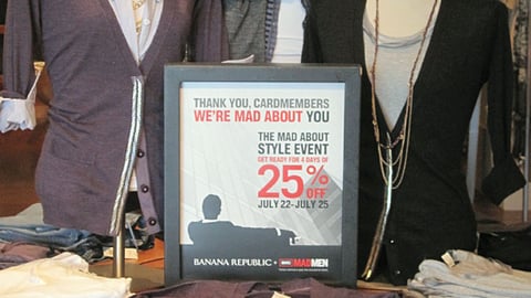 Banana Republic AMC 'Mad About Style' Table Display