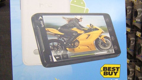 Best Buy HTC Evo Easel Sign