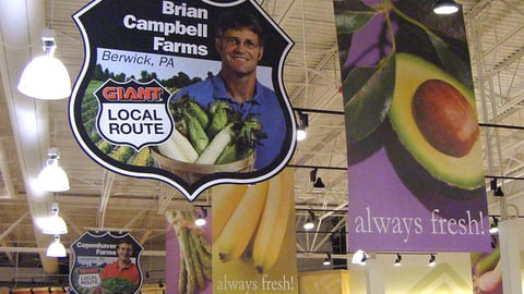 Giant-Carlisle Produce Ceiling SIgns