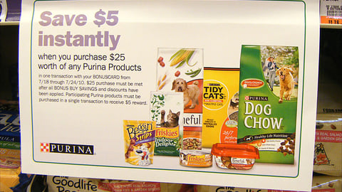Giant-Carlisle Purina Incentive Shelf Sign