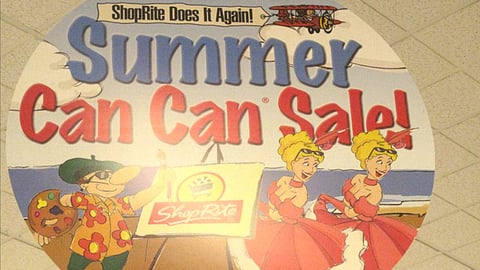 ShopRite 'Summer Can Can Sale' Ceiling Sign