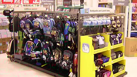Office Depot Back-to-School Backpack Display